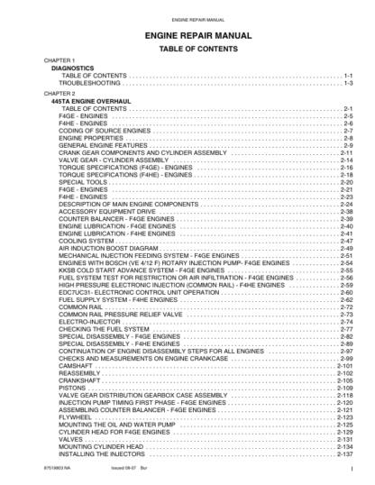 CASE F4GE F4HE Engine Repair Service Manual - Image 5