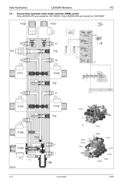 CLAAS Lexion 470-420 Technical Systems, Hydraulic System - Image 13