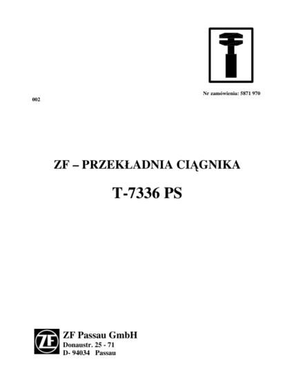 DEUTZ T-7336 PS Instrukcja Napraw przekładni - Image 6