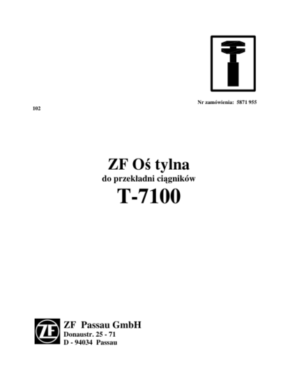 DEUTZ ZF Oś tylna T-7100 Instrukcja Napraw - Image 4