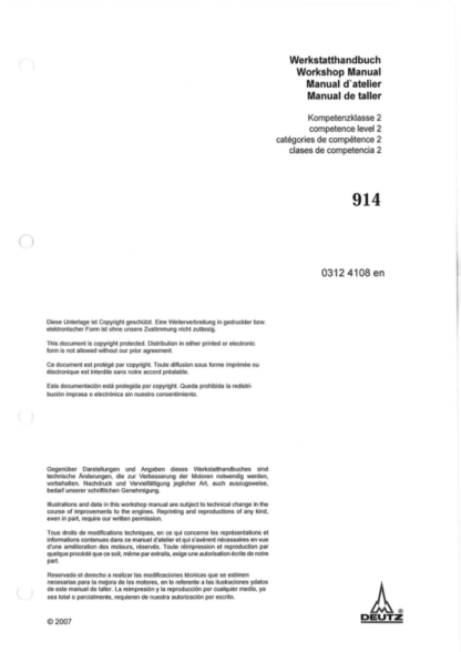 Deutz F6L914 Workshop Manual - Image 3