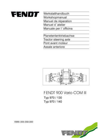 FENDT DANA MO970S10 Axle Workshop Manual - Image 2