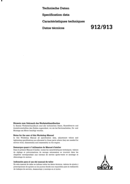 FENDT Deutz Engine 912 913 Workshop Manual - Image 5