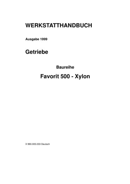 FENDT Favorit 500 - Xylon Workshop Manual - Image 2