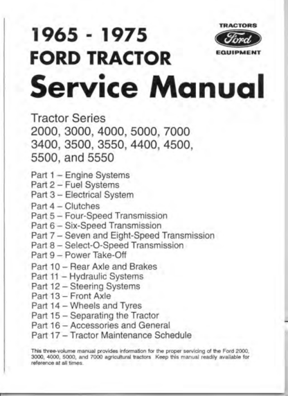 FORD from 2000 to 5550 Series Service Manual - Image 2