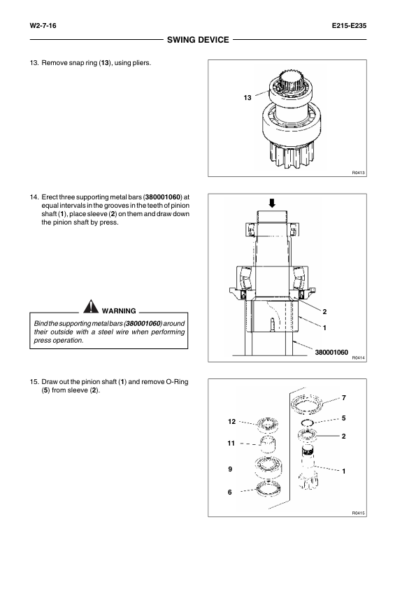KOBELCO E215 E235 Excavator Workshop Manual - Image 12