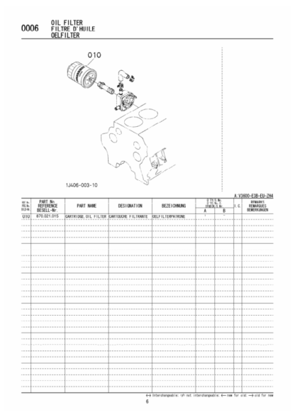 Kubota V3600-E3B-EU-ZH4 Diesel Engine Parts Manual - Image 6