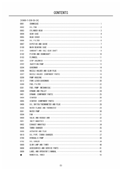 Kubota V3600-T-E3B-EU-Z4 Diesel Engine Parts Manual - Image 4