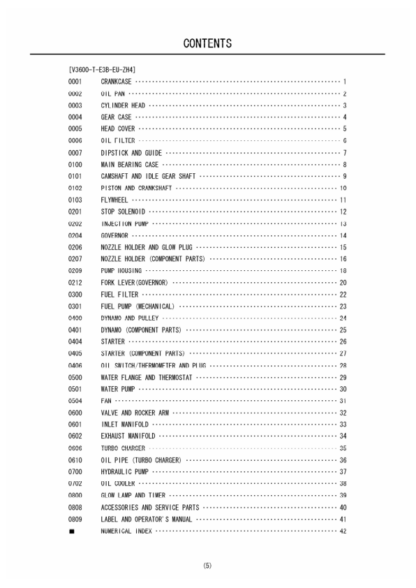 Kubota V3600-T-E3B-EU-ZH4 Diesel Engine Parts Manual - Image 4