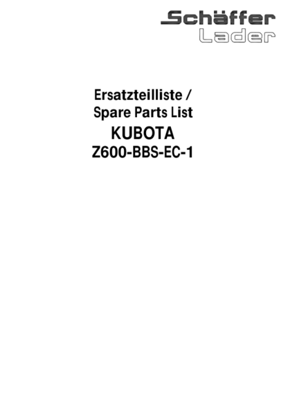 Kubota Z600-BBS Diesel Engine Parts Manual - Image 3