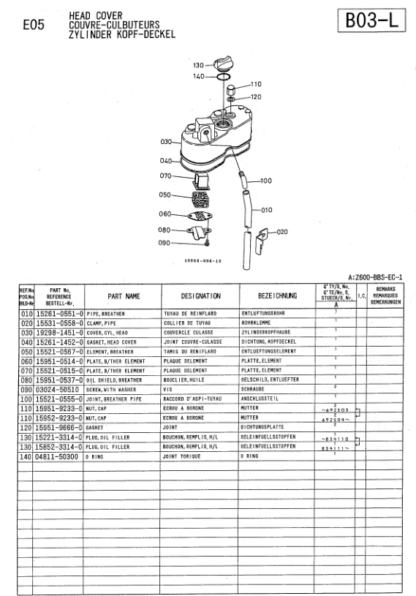 Kubota Z600-BBS Diesel Engine Parts Manual - Image 9