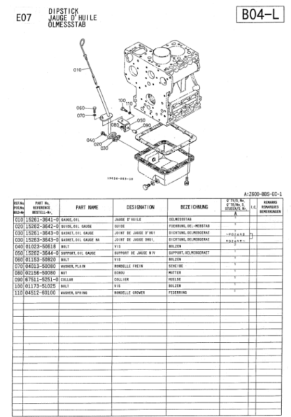 Kubota Z600-BBS Diesel Engine Parts Manual - Image 11