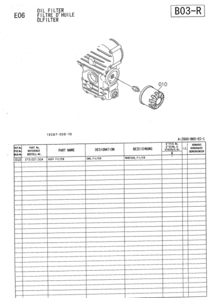 Kubota Z600-BBS Diesel Engine Parts Manual - Image 10