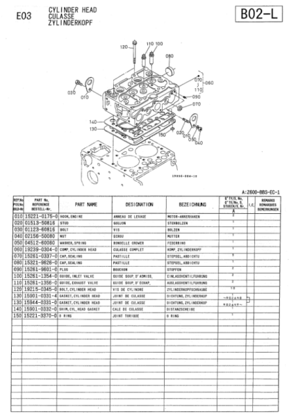 Kubota Z600-BBS Diesel Engine Parts Manual - Image 7