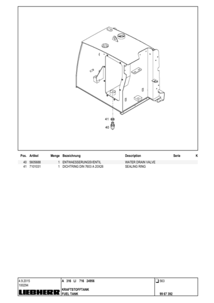 Liebher A316 Excavator Parts Catalog - Image 10