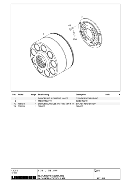 Liebher A316 Excavator Parts Catalog - Image 14