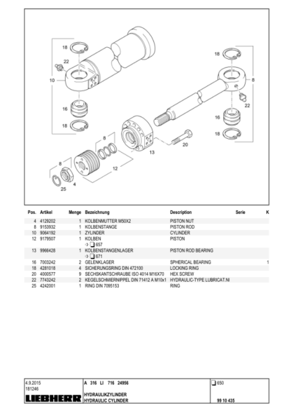 Liebher A316 Excavator Parts Catalog - Image 12