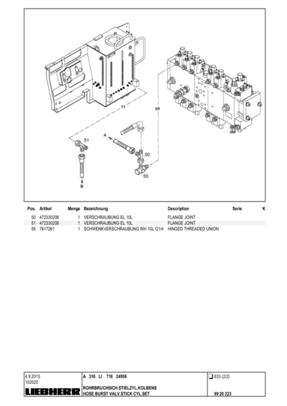 Liebher A316 Excavator Parts Catalog - Image 11