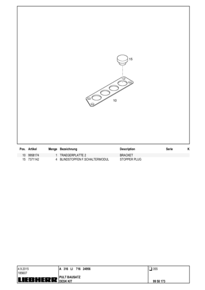 Liebher A316 Excavator Parts Catalog - Image 5