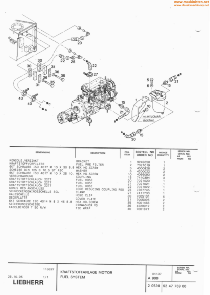 Liebherr A912 Litronic Excavator Parts Manual - Image 4