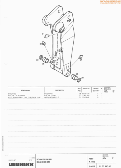 Liebherr A912 Litronic Excavator Parts Manual - Image 11