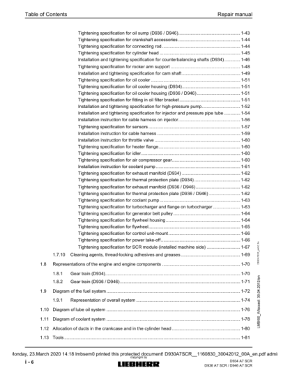 Liebherr D934 D36 D946 A7 SCR Engine Repair Manual - Image 4