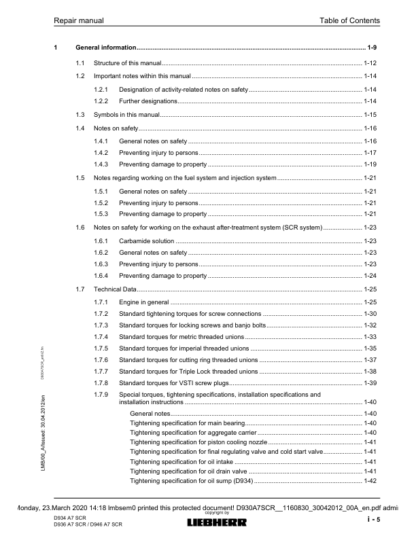 Liebherr D934 D36 D946 A7 SCR Engine Repair Manual - Image 3