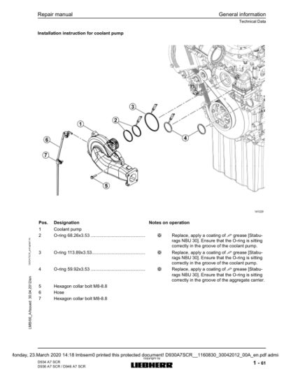 Liebherr D934 D36 D946 A7 SCR Engine Repair Manual - Image 9