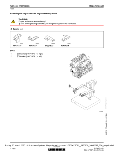 Liebherr D934 D36 D946 A7 SCR Engine Repair Manual - Image 11