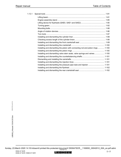 Liebherr D934 D36 D946 A7 SCR Engine Repair Manual - Image 5