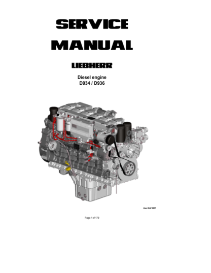 Liebherr D934 D936 Engine Service Manual - Image 2