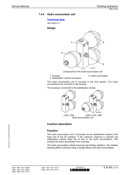 Liebherr L550 - 580 2plus2 Wheel Loader Service Manual - Image 8