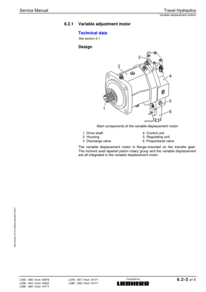 Liebherr L550 - 580 2plus2 Wheel Loader Service Manual - Image 7