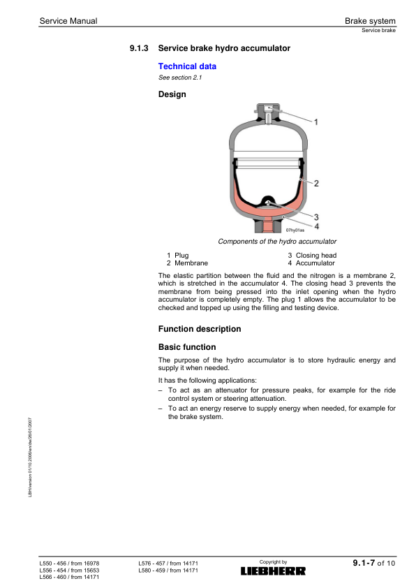 Liebherr L550 - 580 2plus2 Wheel Loader Service Manual - Image 10