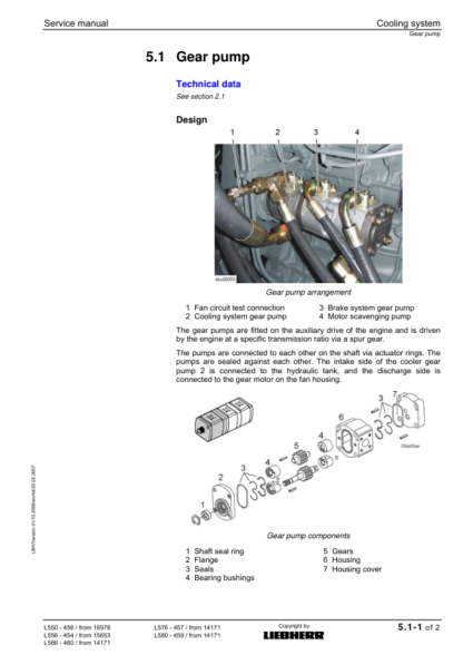 Liebherr L550 - 580 2plus2 Wheel Loader Service Manual - Image 5