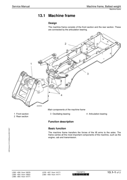 Liebherr L550 - 580 2plus2 Wheel Loader Service Manual - Image 13