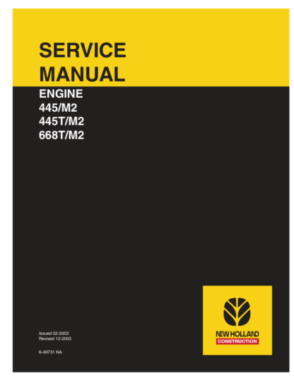 New Holland 445M2 445TM2 668TM2 Engine Service Manual - Image 2