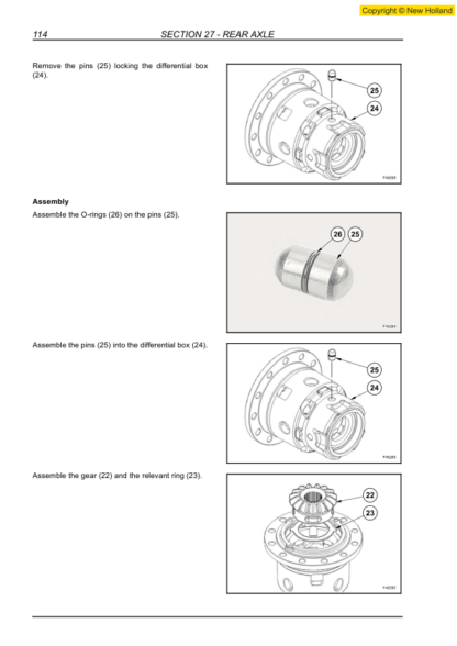 New Holland B90B B100B B110B B115B Backhoe Service Manual - Image 15