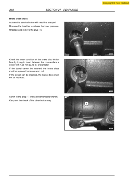 New Holland B90B B100B B110B B115B Backhoe Service Manual - Image 16