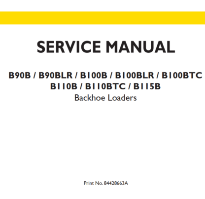 New Holland B90B B100B B110B B115B Backhoe Service Manual - Image 2