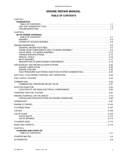 New Holland CASE 667TA Engine Repair Manual - Image 4