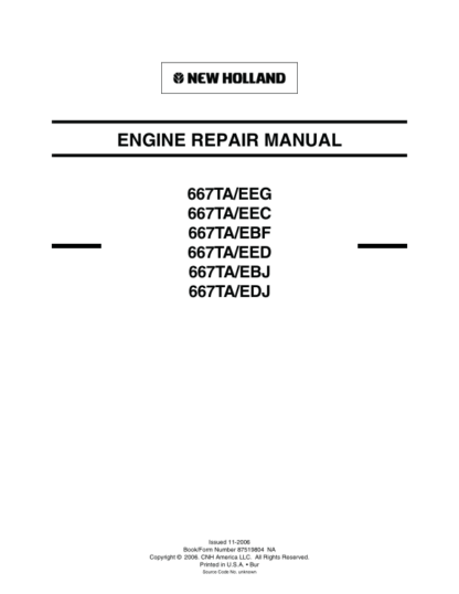 New Holland CASE 667TA Engine Repair Manual - Image 2