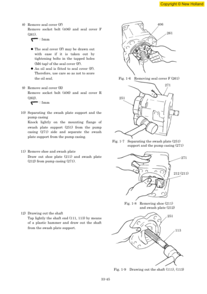New Holland E115SR E135SR Excavator Workshop Manual - Image 8