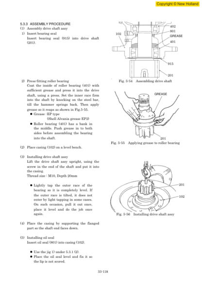 New Holland E115SR E135SR Excavator Workshop Manual - Image 12
