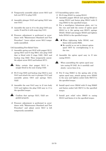New Holland E115SR E135SR Excavator Workshop Manual - Image 10