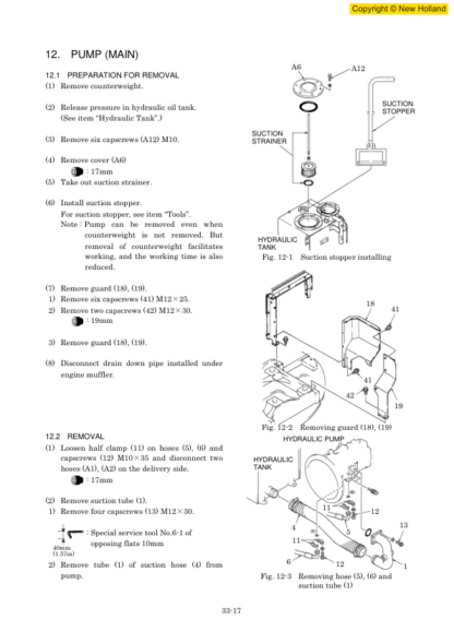 New Holland E115SR E135SR Excavator Workshop Manual - Image 7