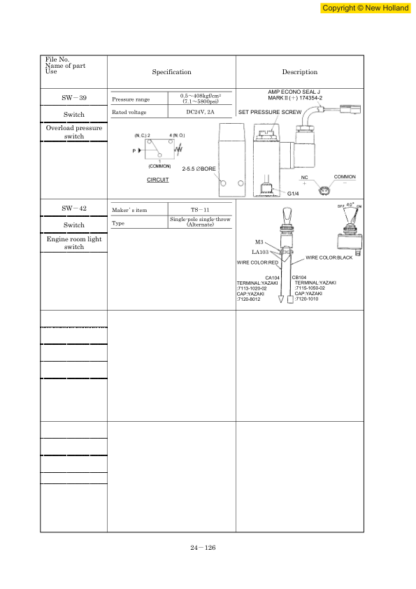 New Holland E115SR E135SR Excavator Workshop Manual - Image 6