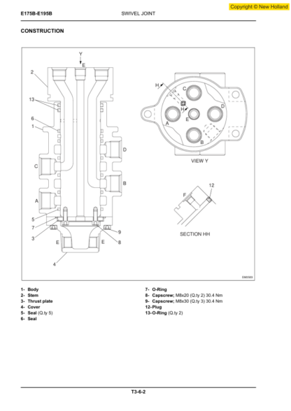 New Holland E175B E195B Excavator Service Manual - Image 6