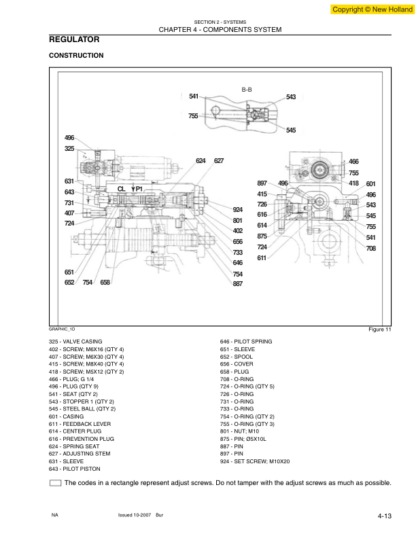 New Holland E175B Excavator Service Manual - Image 7