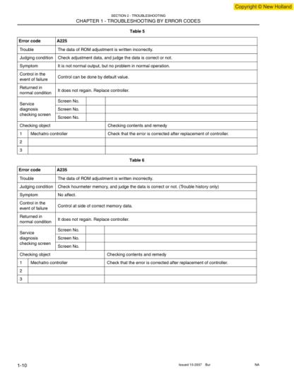 New Holland E175B Excavator Service Manual - Image 14